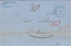 1862 Romania - Scrisoare rara Galati, Oficiul Postal Consular Austriac GALLATZ foto