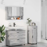 Cumpara ieftin Set de mobilier pentru baie 3 buc. Gri Sonoma