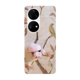 Husa compatibila cu Huawei P50 Pro model Blooming flowers, Silicon, TPU, Viceversa, Transparent, Carcasa