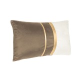 Perna decorativa, 50x30 cm, Maro cu linii aurii, Poliester, ATU-089742, Oem
