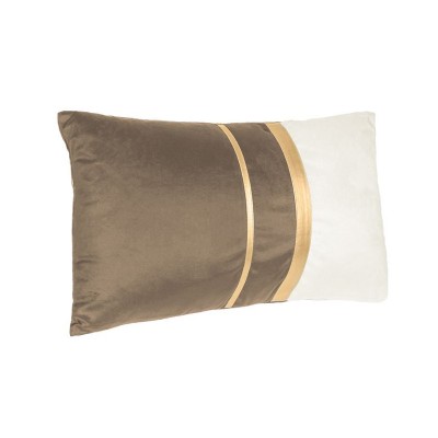 Perna decorativa, 50x30 cm, Maro cu linii aurii, Poliester, ATU-089742 foto