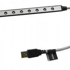 Lampa usb flexibila 10 led-uri, 26 cm, pentru pc sau notebook, esperanza ea148 MultiMark GlobalProd