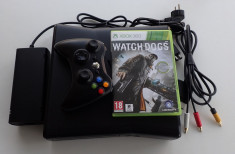 Consola Microsoft Xbox 360 Slim 250Gb impecabila completa joc Watch Dogs orig foto