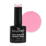 Cumpara ieftin Shimmer Rubber Base SensoPRO Milano - #61 Pink Paradise, 10ml