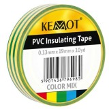 BANDA IZOLATOARE 0.13X19X10YD VERDE/GALBEN REBEL