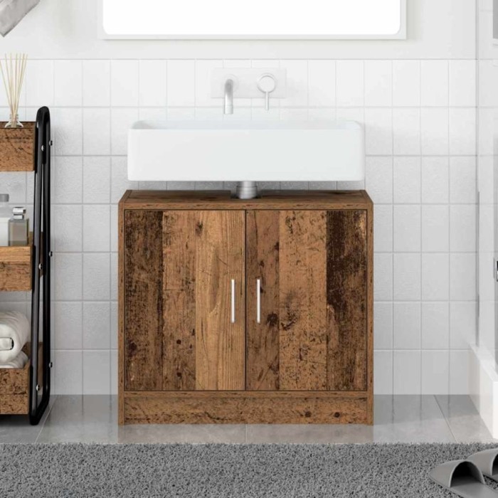 vidaXL Dulap pentru Chiuvetă Lemn Vechi 63 x 29 x 55 cm Lemn compozit