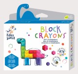Cumpara ieftin Creioane cerate interconectabile Block Crayons - Dinozaur Brachiosaurus, Haku Yoka, Avenir
