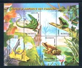 Fauna - Reptile și amfibieni din Rom&acirc;nia, bloc de 4 valori, 2003, LP 1618, MNH, Nestampilat