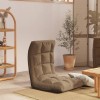 Scaun de podea pliabil, gri taupe, material textil