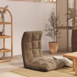 vidaXL Scaun de podea pliabil, gri taupe, material textil