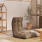Scaun de podea pliabil, gri taupe, material textil