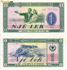 ALBANIA 1 lek 1976 UNC!!! foto