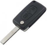 Carcasa cheie Topautochei&reg; pentru Peugeot 107 207 307 307S 308 407 607 cu 2 butoane /LAMELA HU83, Fara Brand