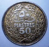 F.541 LIBAN 50 PIASTRES 1952 XF ARGINT