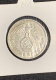 Moneda 5 reichsmark 1936 G RFG argint