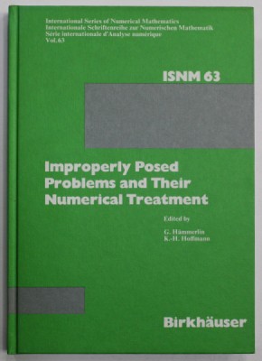 IMPROPERLY POSED PROBLEMS AND THEIR NUMERICAL TREATMENT , edited by G. HAMMERLIN and K. - H . HOFFMANN , 1993 foto