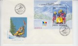C12 - FDC Romania - JO de iarna Albertville - colita nedantelata - LP1276 - 1992