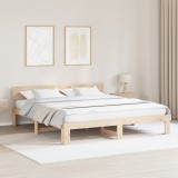 vidaXL Cadru de pat cu tăblie 180x200 cm din lemn masiv de pin