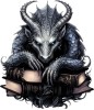 Sticker decorativ Dragon, Negru, 69 cm, 8077ST-7, Oem