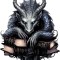 Sticker decorativ Dragon, Negru, 69 cm, 8077ST-7