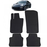 Set Premium de Covorase din Cauciuc Negru pentru Porsche Panamera 970 2009-2016 Performance AutoTuning