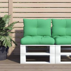 vidaXL Perne de paleți, 2 buc, verde, material textil 360839