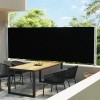 VidaXL Copertină laterală retractabilă de terasă, negru, 600 x 160 cm 313375