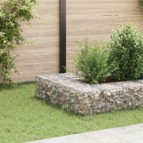 vidaXL Gabion cub strat &icirc;nălțat, 30 x 30 x 30 cm, s&acirc;rmă de oțel