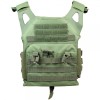 Vestă Tactică Airsoft JS Tactical Verde, Sistem Molle, Plăci Rigide, Velcro Patch-uri