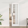 VidaXL Ușă glisantă Manual Alb 61 x 198.5 cm Lemn și metal