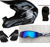 Set casca moto-atv-trotineta-enduro+Ochelari+Manusi+Cagula ,marimi disponibile S,M si L