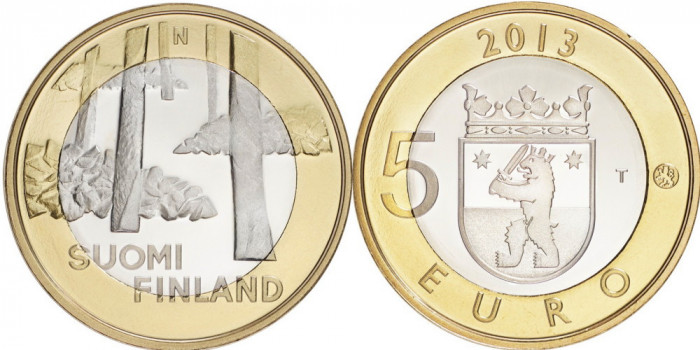 Finlanda moneda comemorativa 5 euro 2013 - Sammallahdenmaki - UNC