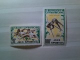Serie mica R. Centrafricana 1962 - Sport - Jocuri Sportive Africane 2 valori (din 3 val)