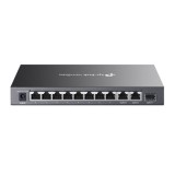 SWITCH TP-LINK Omada unmanaged, 8x10/100Mbps RJ-45 + 3xGigabit RJ-45 (8 porturi POE+ buget total 65W), carcasa metalica &quot;DS111P&quot; (timbru verde 2 lei)