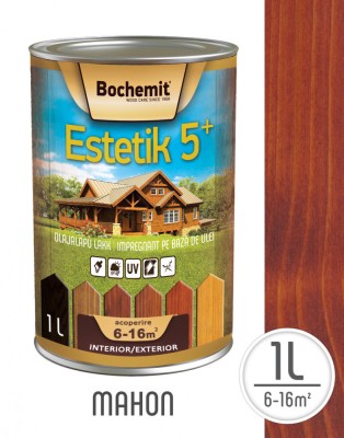 Lazura lemn Bochemit Estetik Clasic 1L, mahon, protectie UV foto