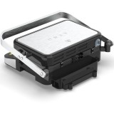 Gratar electric Aeno AEG0005, 2000 W, 6 programe automate, placi cu doua fete 320x220 mm, unghi de deschidere de pana la 180, functie dezghetare, afis