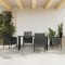 vidaXL Set mobilier de grădină, 5 piese, negru, poliratan și oțel 3203348