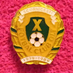 Insigna fotbal - FC OLT SCORNICESTI (aniversare 1979-1989)