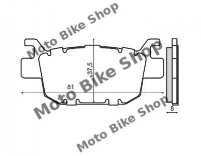 MBS Placute frana Honda SH125/150 &amp;#039;09-, Cod Produs: 225102570RM foto