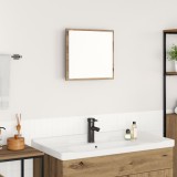 VidaXL Oglindă LED de Baie Stejar 40x8.5x37 cm