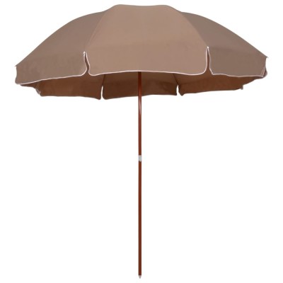 Umbrelă de soare de grădină, st&amp;acirc;lp din oțel, taupe, 300 cm foto