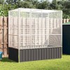VidaXL Volieră Păsări Oțel Galvanizat 210.5x107x212cm Argintiu/Antracit - Colivie Papagali, Canari