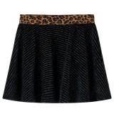 Cumpara ieftin Fusta de copii cu talie leopard, negru, 104
