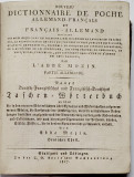 DICTIONAR DE BUZUNAR GERMAN-FRANCEZ par L&#039;ABBE MOZIN - STUTTGART, 1817