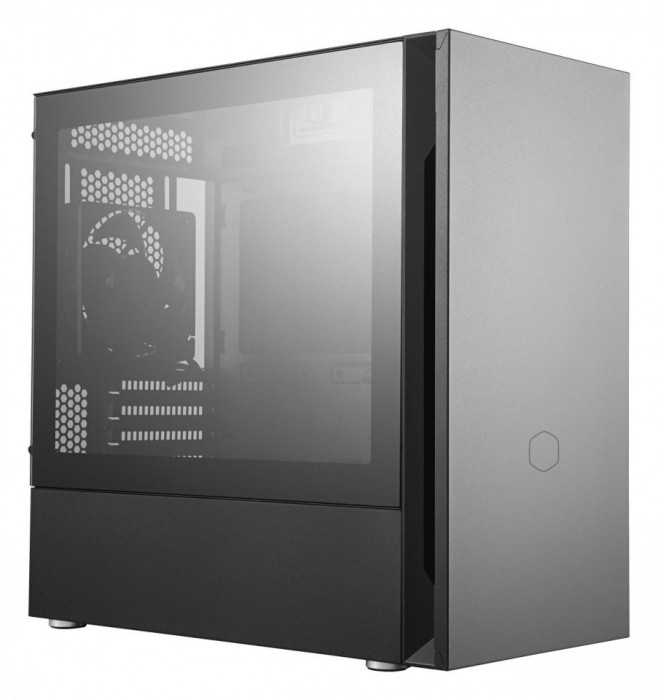 CARCASA Cooler Master, Mini Tower, mATX, &quot;Silencio S400&quot;, fara sursa, sticla