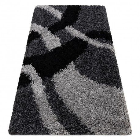 Covor SHAGGY 1114 Valuri argint, 60x100 cm