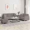 VidaXL Set de canapele cu perne, 3 piese, gri taupe, textil 3202149