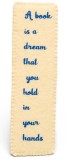 Semn de carte cu mesaj - Handmade - Crem - Model 1 | FriendlyGifts
