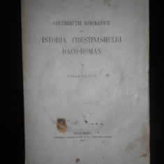 VASILE PARVAN - CONTRIBUTII EPIGRAFICE LA ISTORIA CRESTINISMULUI DACO-ROMAN 1911