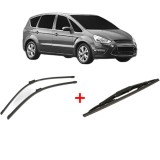 Cumpara ieftin Set 3 stergatoare FORD S-MAX VAN (WA6) 2007 - 2014, pentru parbriz si luneta, Bosch Twin